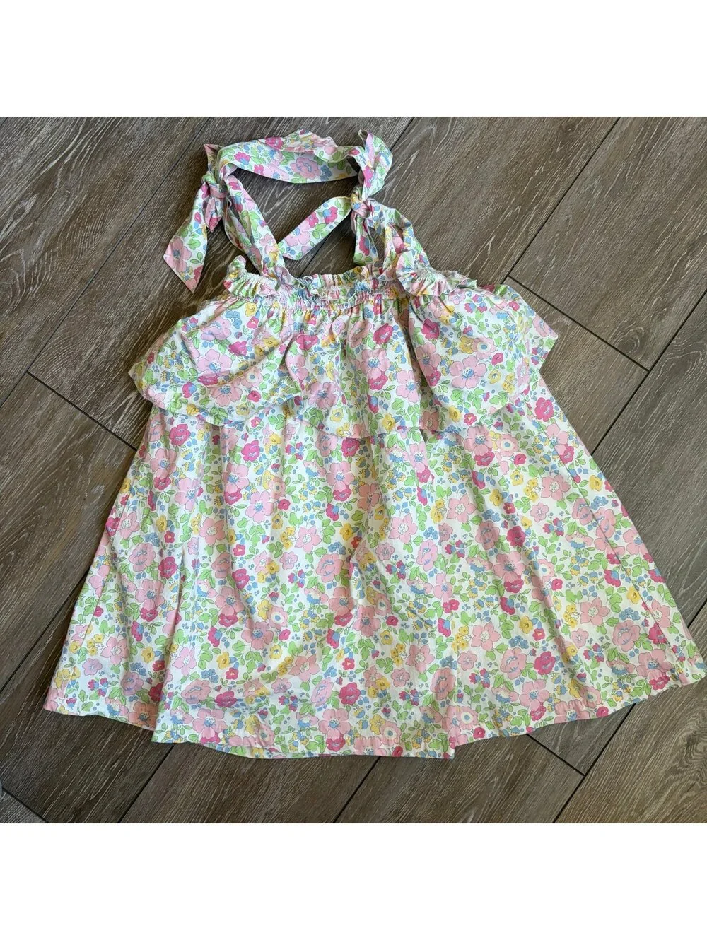 Cecil and Lou Floral Shoulder Tie Dress